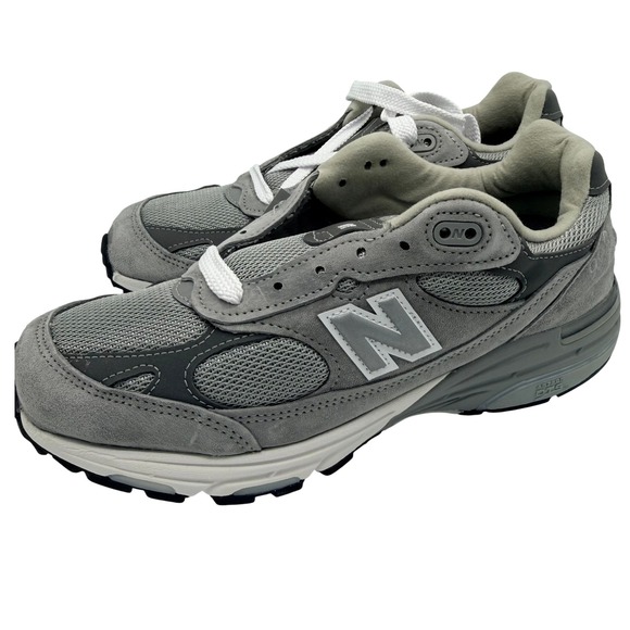 New Balance 993 Made in USA Grey White Mens Running Shoes MR993GL Size 7.5 D